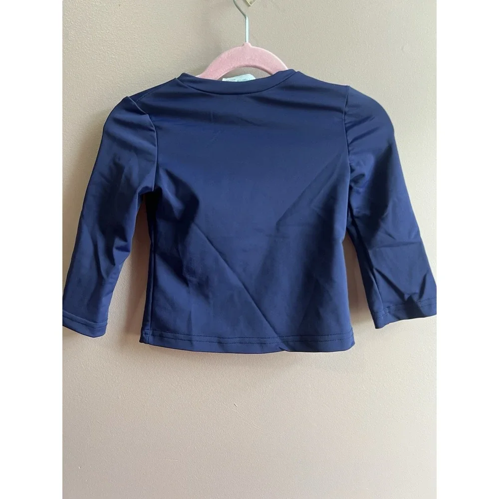 Funtasia Too Unisex Toddler Whale Long‎ Sleeve Rashguard Navy Size 24 Months